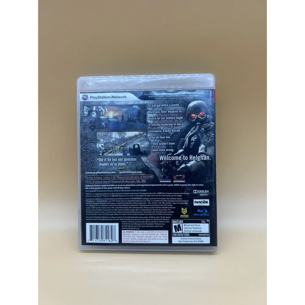 Killzone 2 PS3 Complete CIB Tested PlayStation 3 Clean Disc With Manual